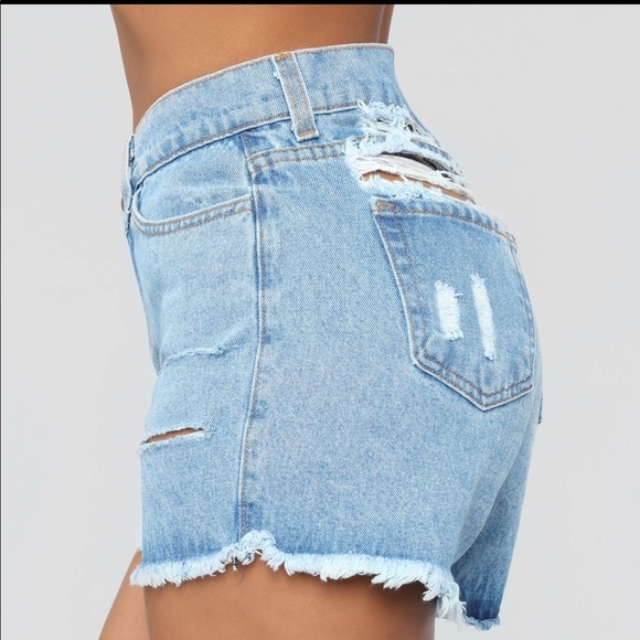 NWT Fashion Nova All the Time Denim Shorts Size L - Picture 6 of 9